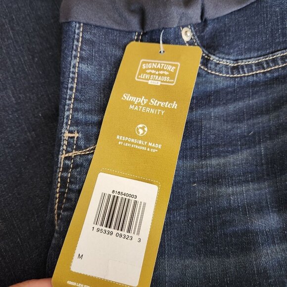 Signature Levi Strauss Gold Label Maternity Bootcut Jeans Medium 31" Inseam NWT - Picture 3 of 14